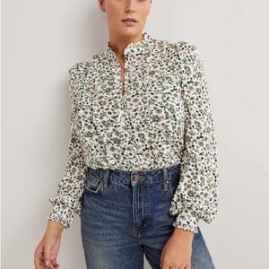 Brand new with tags Boden ruffle floral print blouse